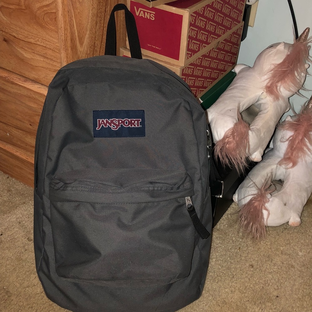 Grey/ gray Jansport backpack